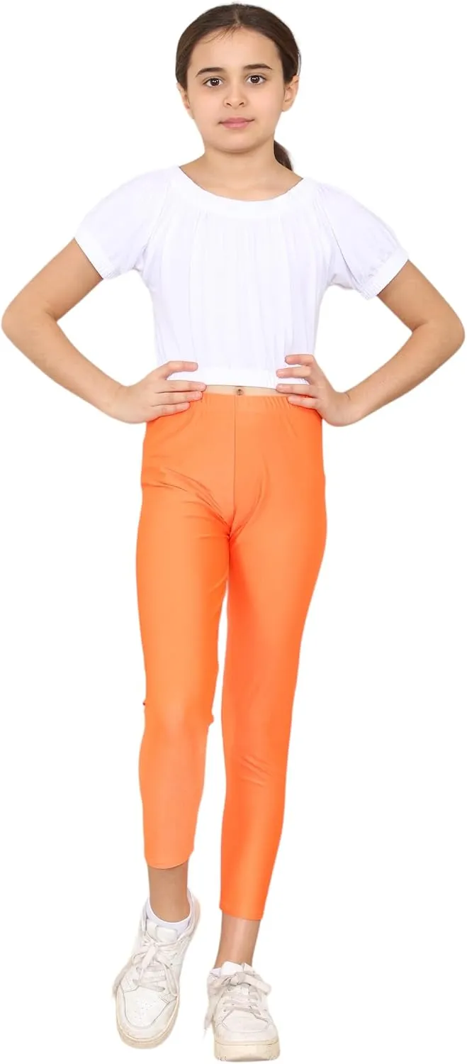 Loxdonz Girls Athletic Leggings Kids Dance Workout Running Yoga Pants Ballet Gymnastics Tights