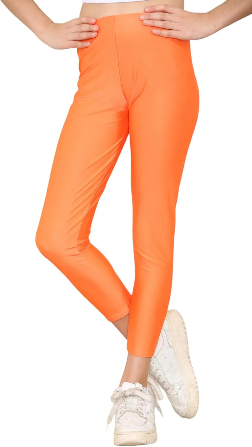 Loxdonz Girls Athletic Leggings Kids Dance Workout Running Yoga Pants Ballet Gymnastics Tights