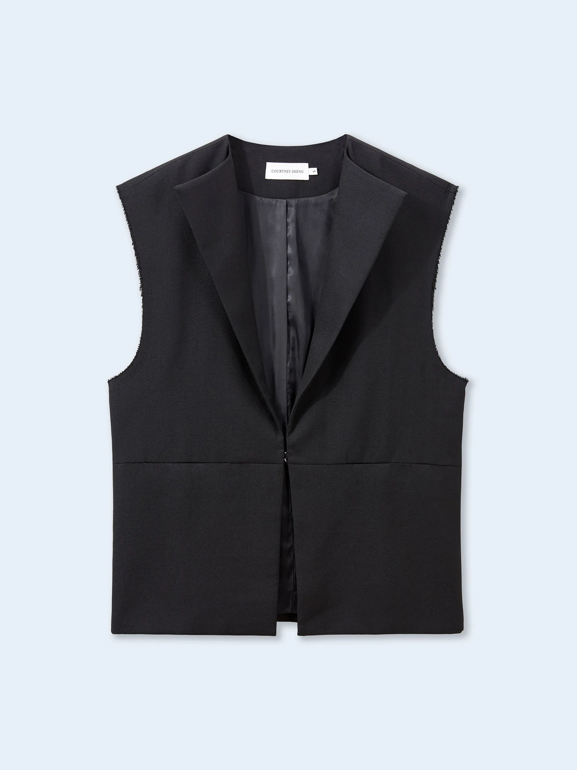 Luca Raw Edge Wool Vest