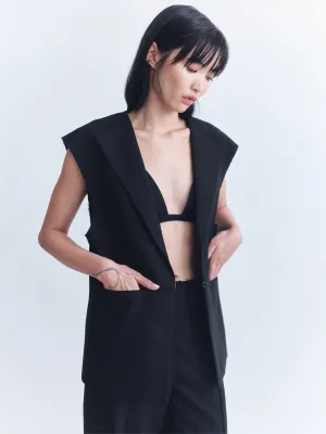 Luca Raw Edge Wool Vest