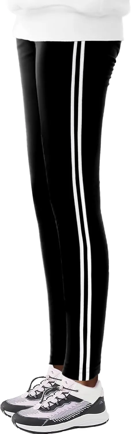 LUOUSE Girls' Leggings Full Length Comfy Pants Trousers 4-13 Years