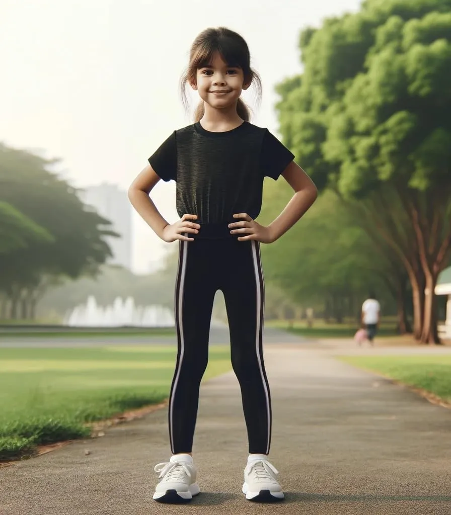 LUOUSE Girls' Leggings Full Length Comfy Pants Trousers 4-13 Years