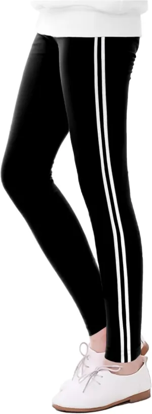 LUOUSE Girls' Leggings Full Length Comfy Pants Trousers 4-13 Years