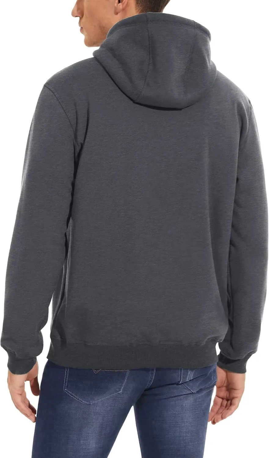 MAGCOMSEN Men's Heavy Hoodie Sherpa Fleece Lined Pullover Thick Winter Hooded Sweatshirt