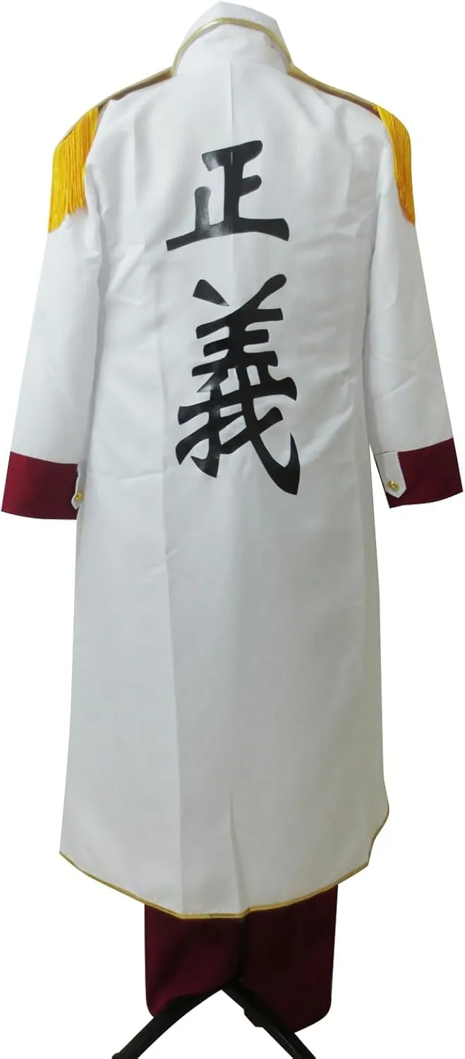Marine Commander Red Uniform Coat Anime Style Cosplay Outfit Inspired by Fire Volcano Admiral Look