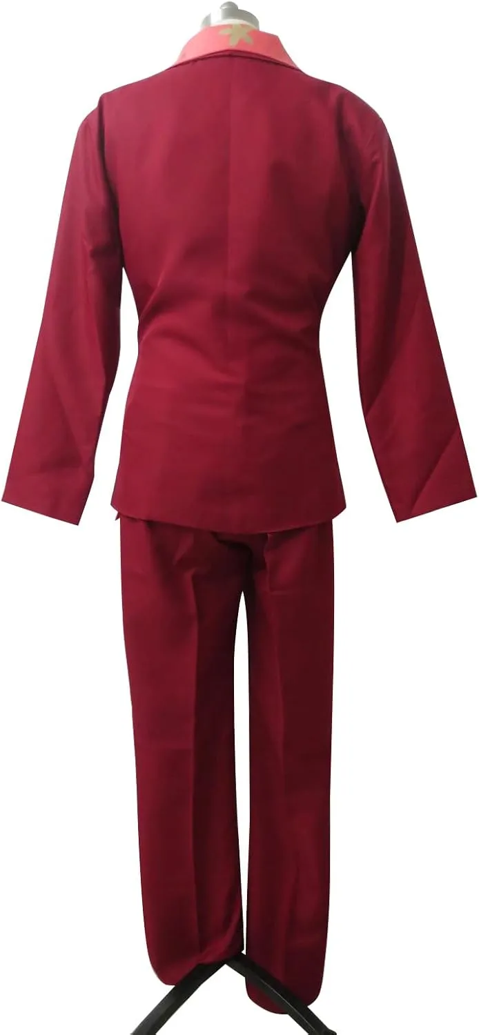 Marine Commander Red Uniform Coat Anime Style Cosplay Outfit Inspired by Fire Volcano Admiral Look