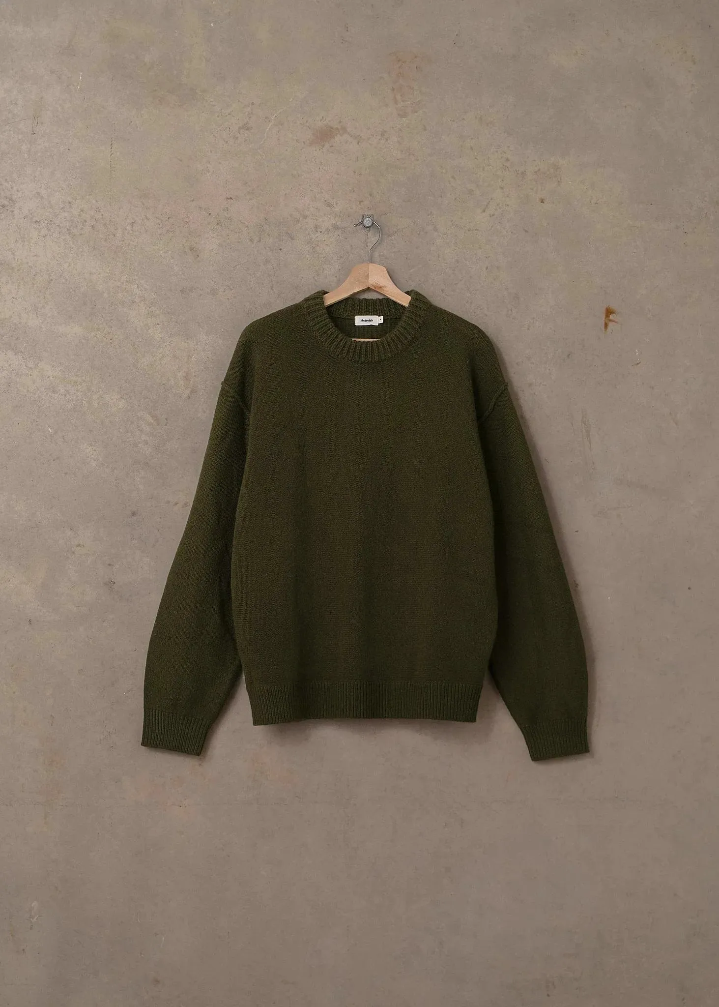 McTavish Reverse Seam Knit Jumper Green