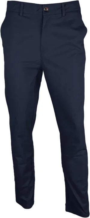 Men's Stretch Skinny Dress Pants Solid Business Flat Front Golf Long Pant Classic Slim Tapered Chino Trousers