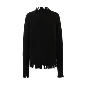 Merino Raw Edge Knit Pullover