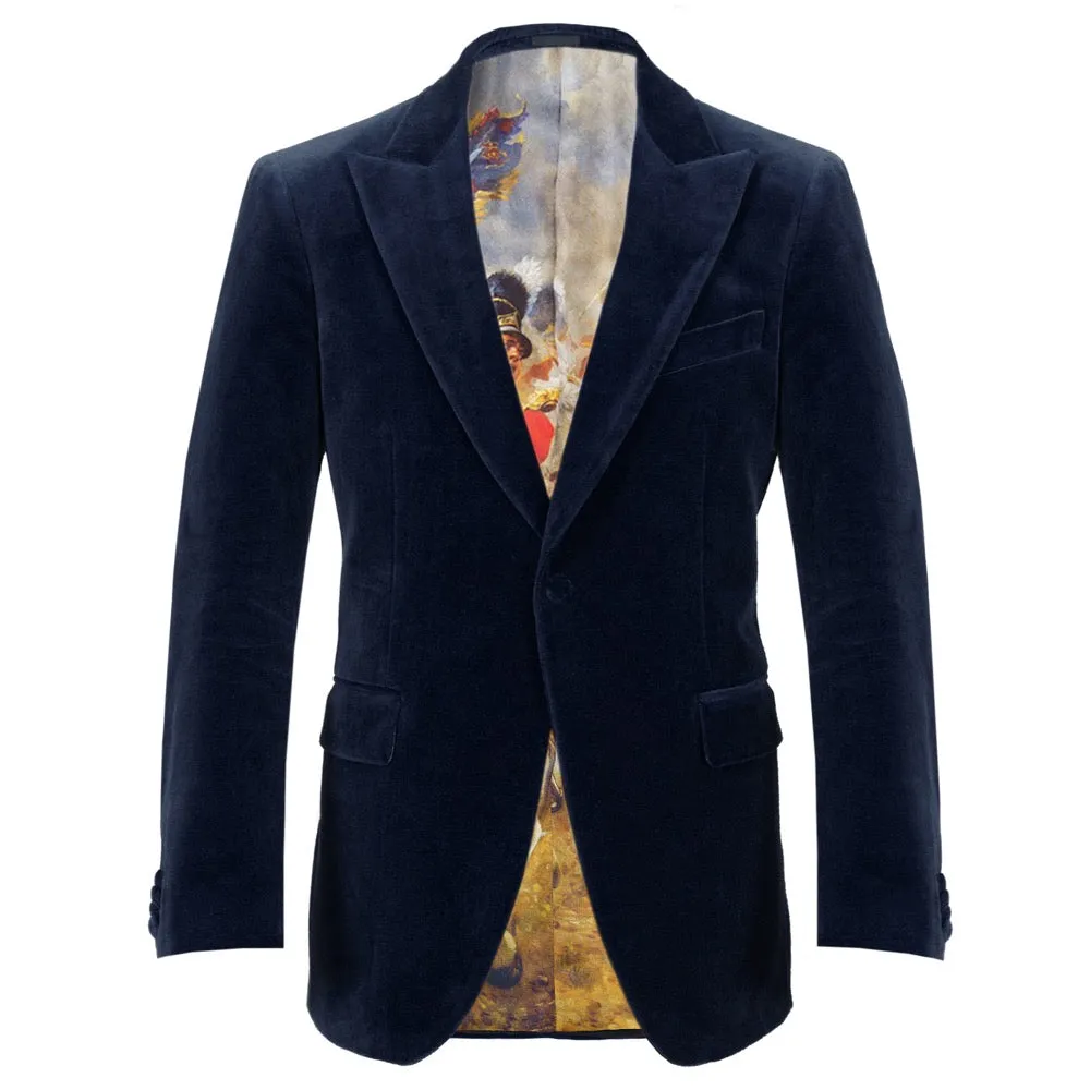 Navy Blue Velvet Jacket