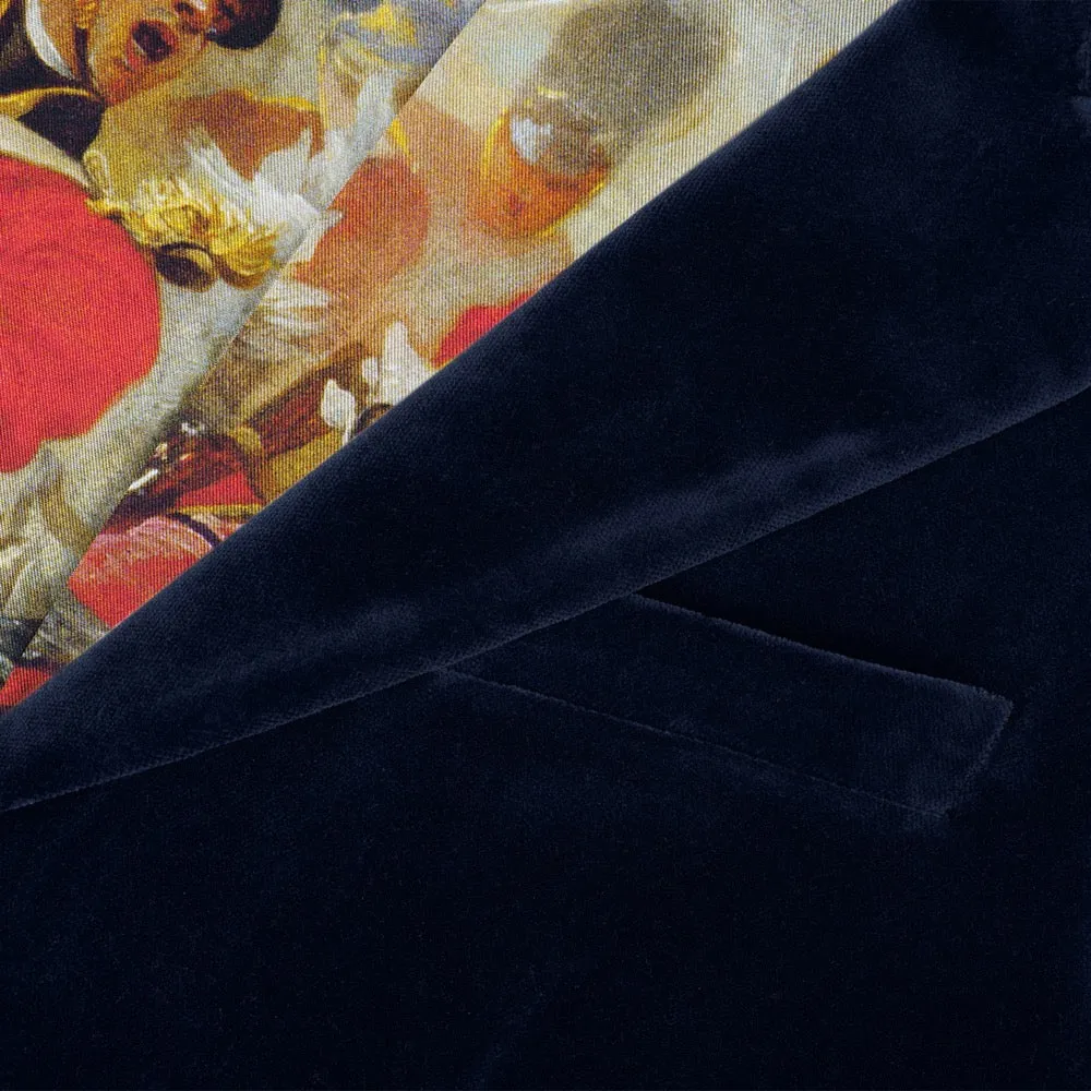 Navy Blue Velvet Jacket