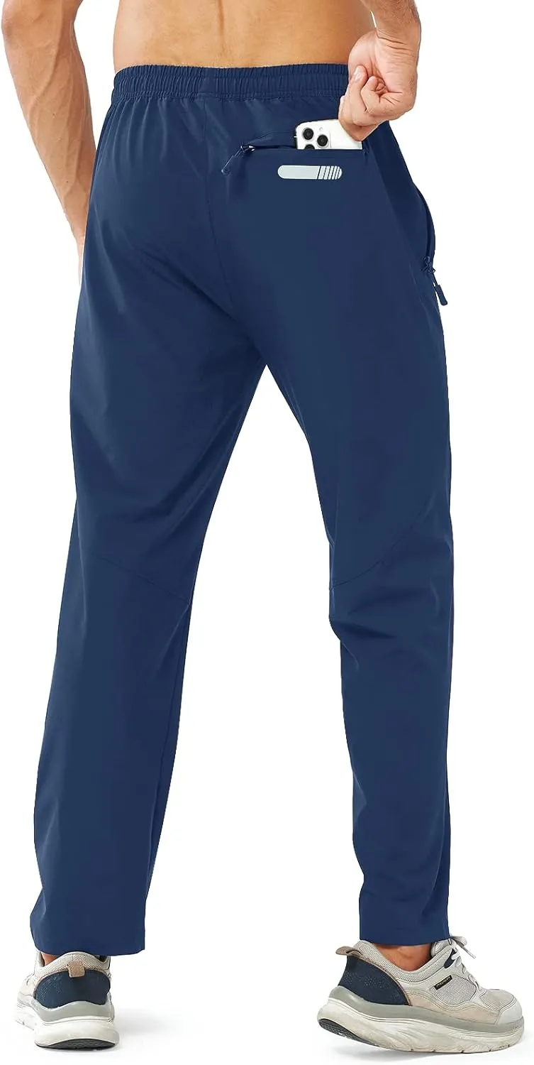 NORTHYARD Men's Athletic Pants Running Workout Joggers Lightweight Gym Jogging Track Casual Sweatpants with Zipper Pockets