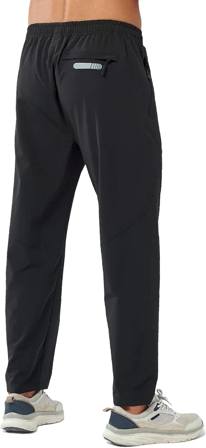 NORTHYARD Men's Athletic Pants Running Workout Joggers Lightweight Gym Jogging Track Casual Sweatpants with Zipper Pockets