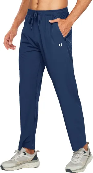 NORTHYARD Men's Athletic Pants Running Workout Joggers Lightweight Gym Jogging Track Casual Sweatpants with Zipper Pockets