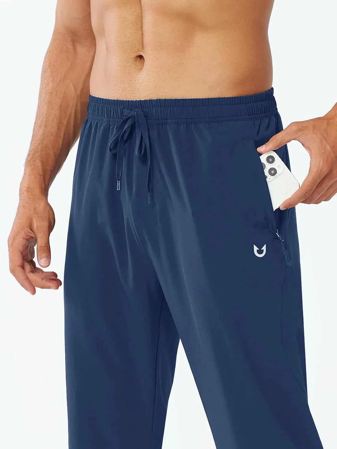 NORTHYARD Men's Athletic Pants Running Workout Joggers Lightweight Gym Jogging Track Casual Sweatpants with Zipper Pockets
