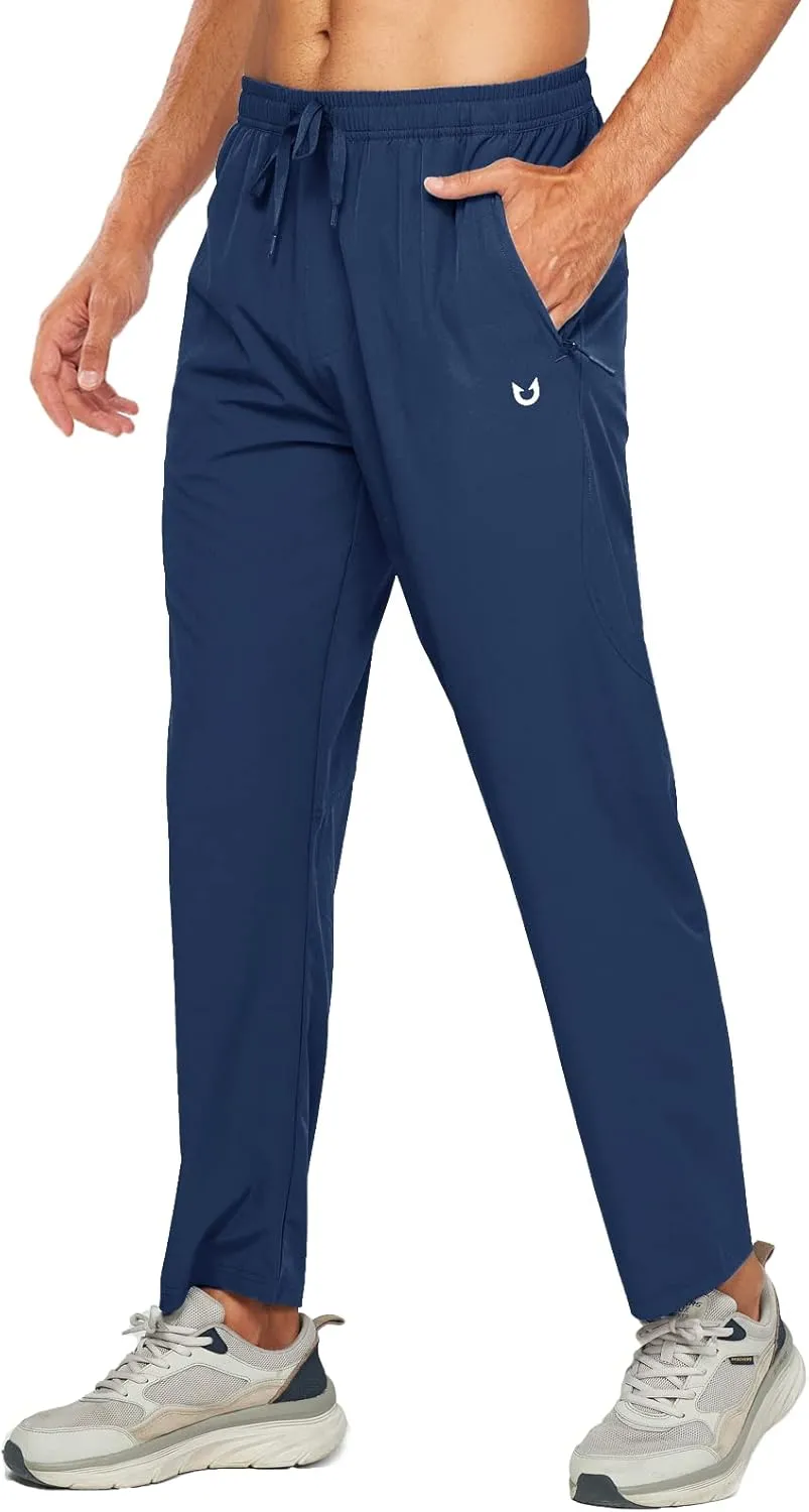 NORTHYARD Men's Athletic Pants Running Workout Joggers Lightweight Gym Jogging Track Casual Sweatpants with Zipper Pockets