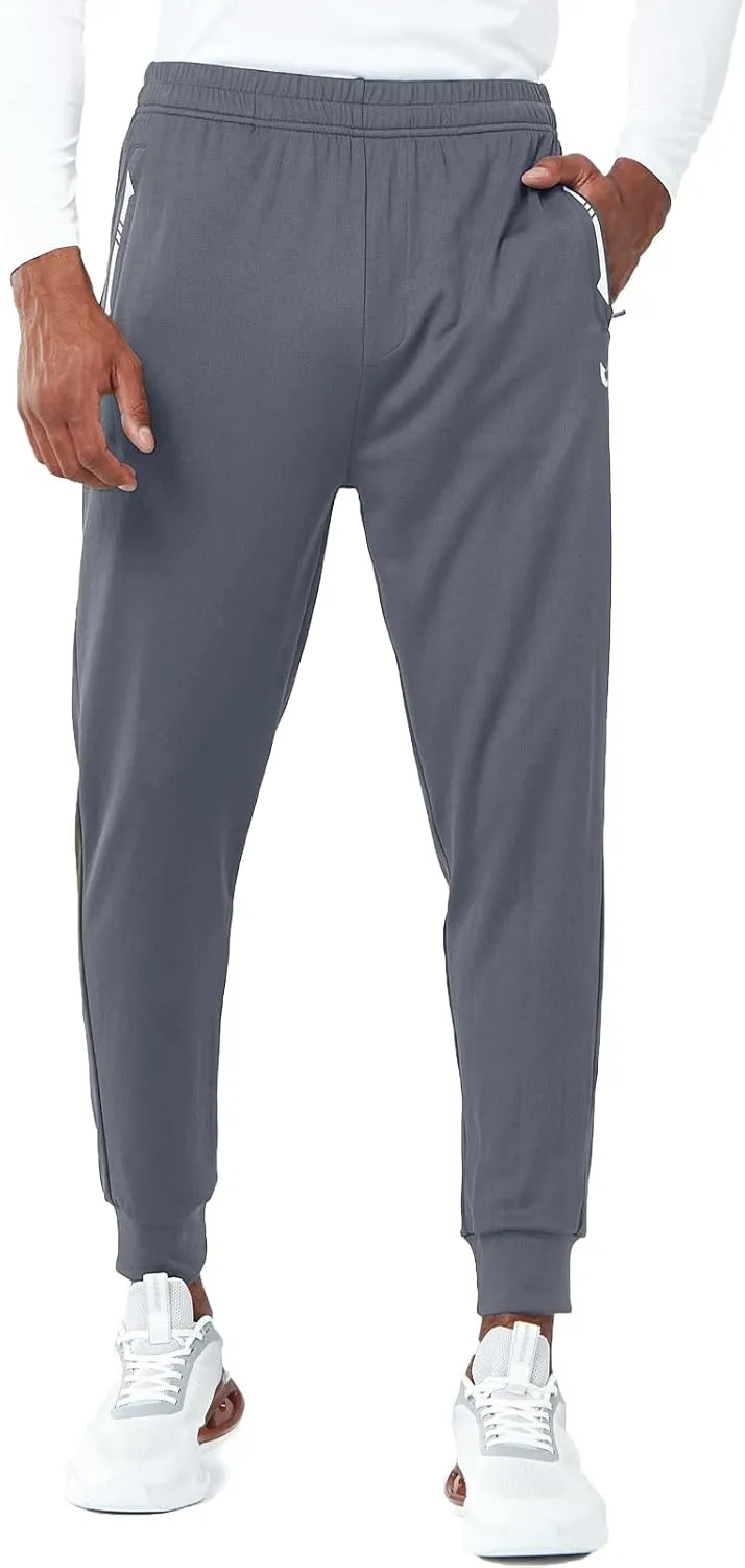 NORTHYARD Men's Joggers Pants with Zipper Pockets Athletic Track Pants Tapered Lightweight Mesh for Jogging Running Gym
