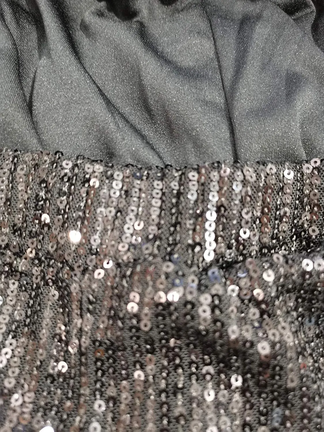 nqgsntc Women Casual Sequin Sparkle Glitter High Waist Pencil Pants Trousers Clubwear