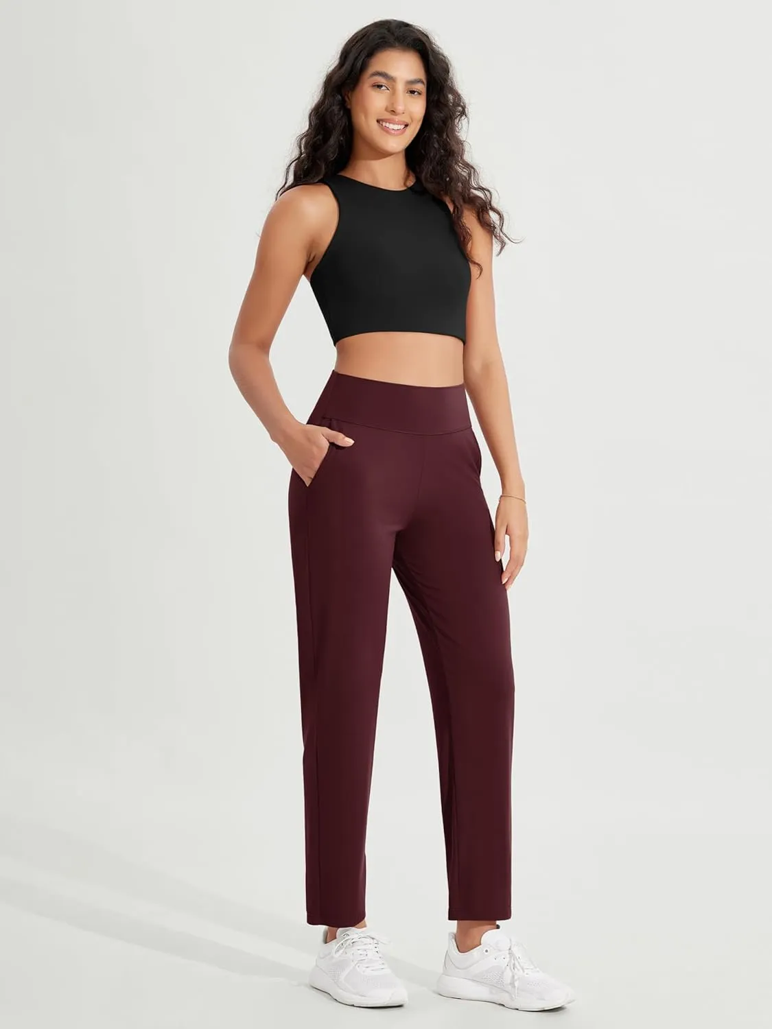 ODODOS Cloud Feeling Jogger Pants with Pockets for Women High Waist Sweatpants Casual Lounge Ankle Pants
