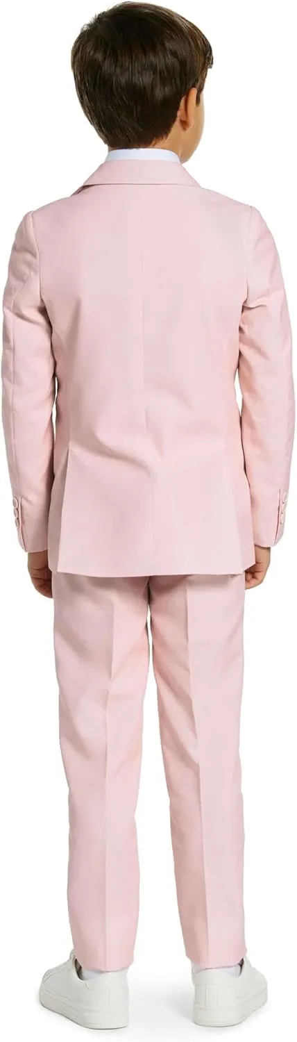 Opposuits Boys Solid Color Party Suit - Prom and Wedding Party Outfit - Including Blazer, Pants and Tie