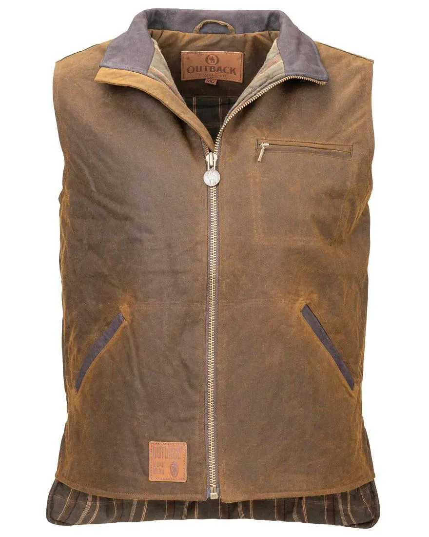 Outback Trading Company Men's Vest Sawback In Field Tan