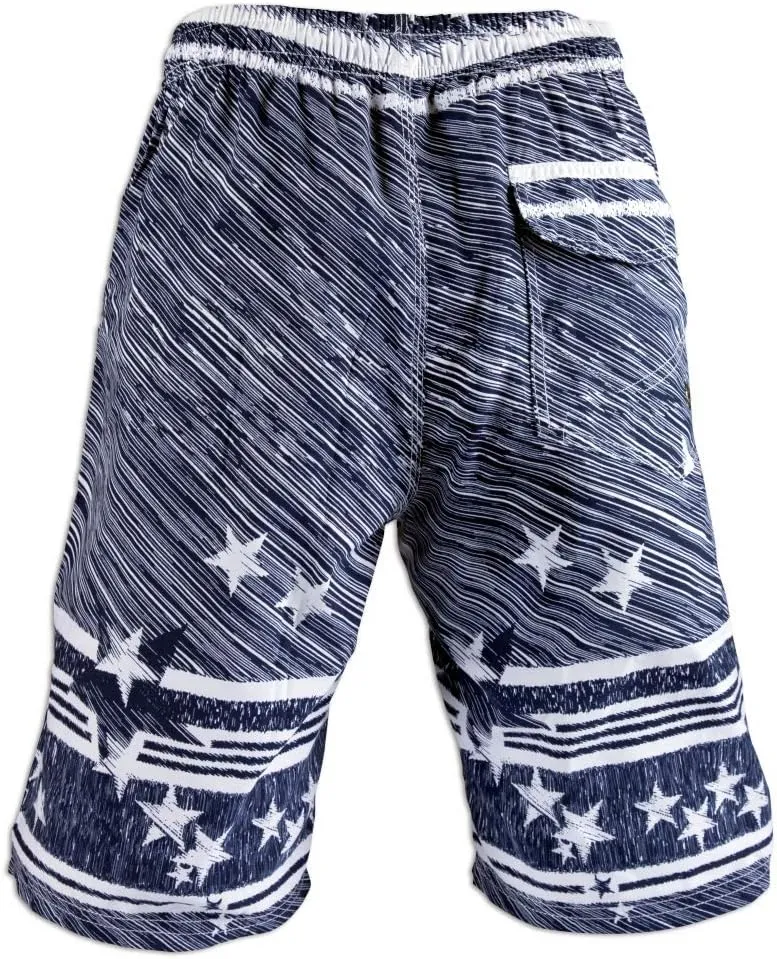 PREFER TO LIFE Men's Board Shorts, Quick Dry Swimwear Beach Holiday Party Bermuda Swim Big Pants 
