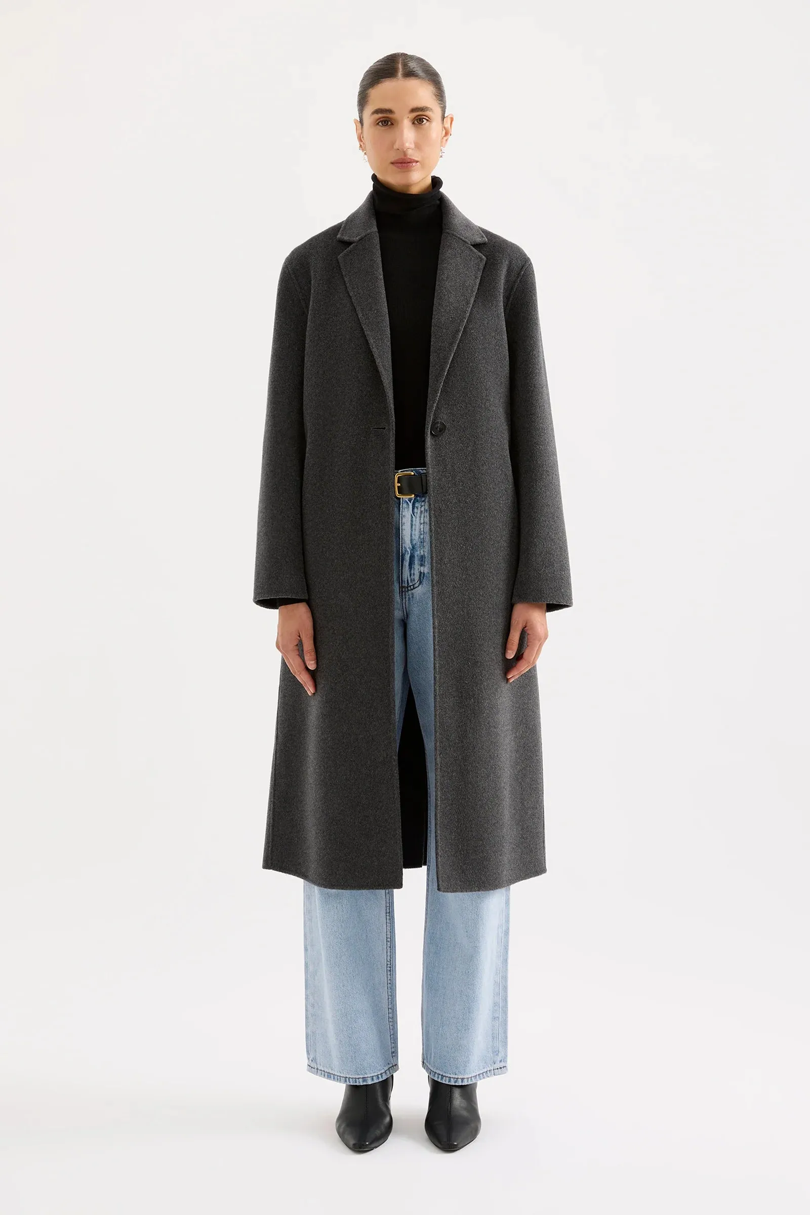 Riley Wool Coat Charcoal