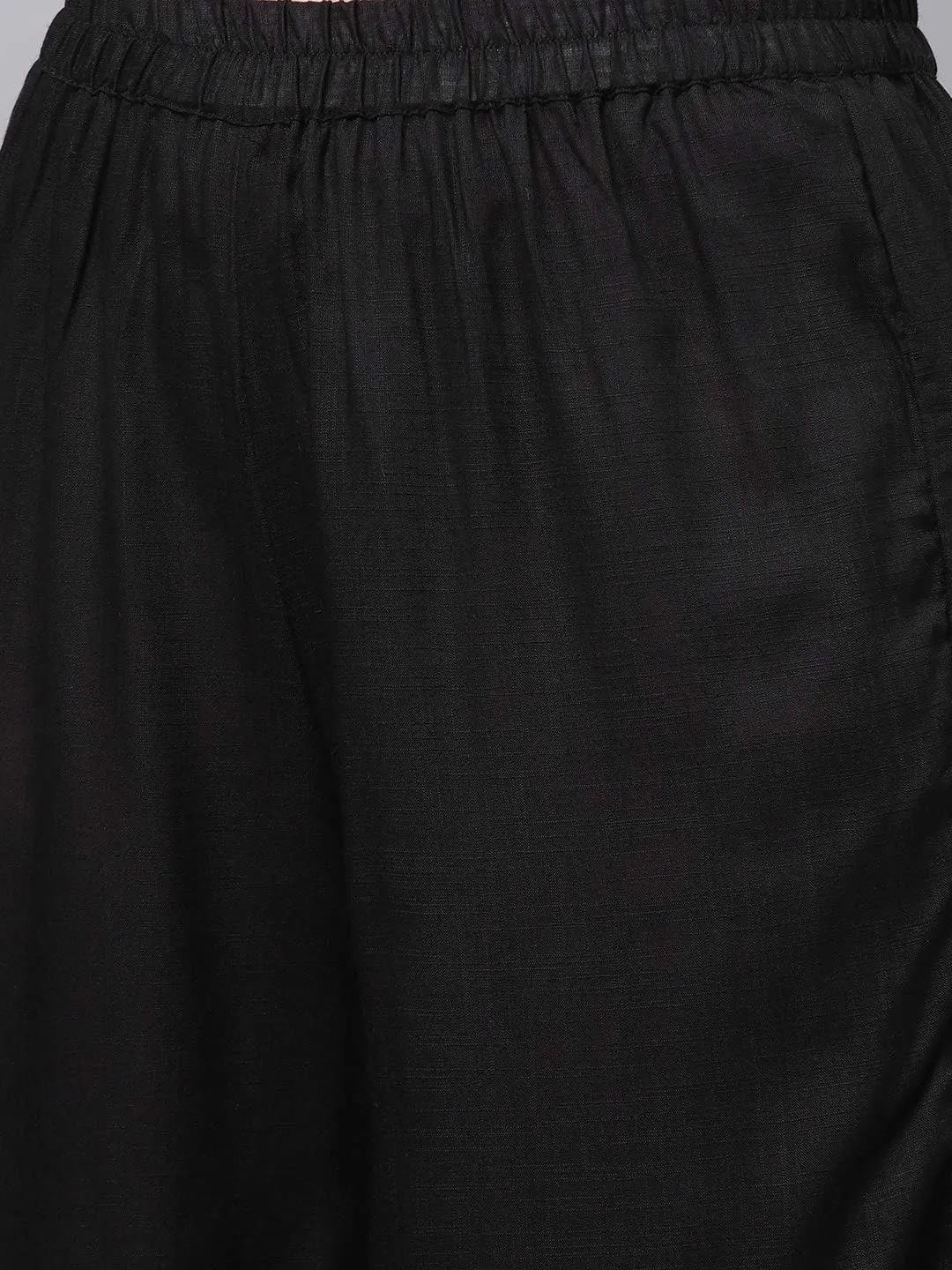 Rose Gold Straight Solid Kurta With Palazzo Pants