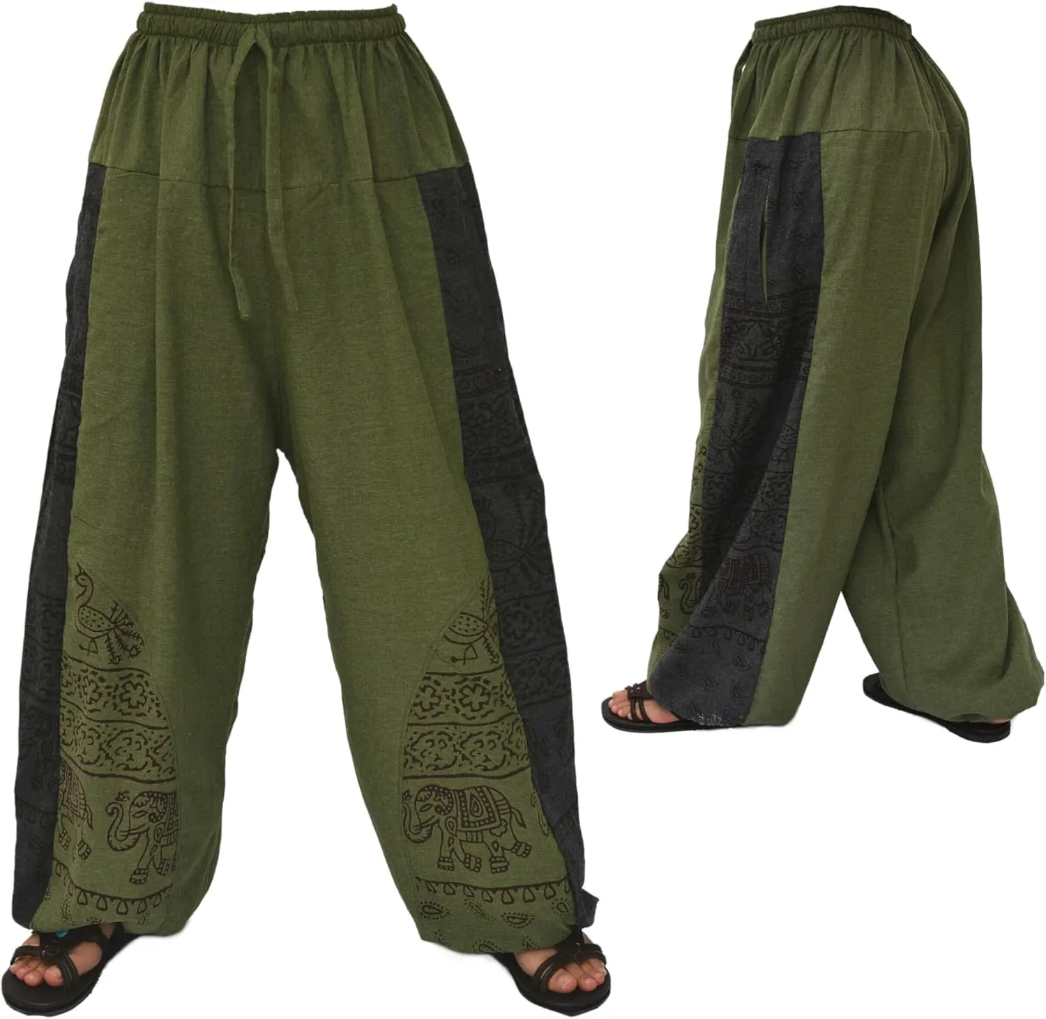 Siamrose Baggy Yoga Harem Pants Men Women Casual Lounge Trousers with 2 Pockets