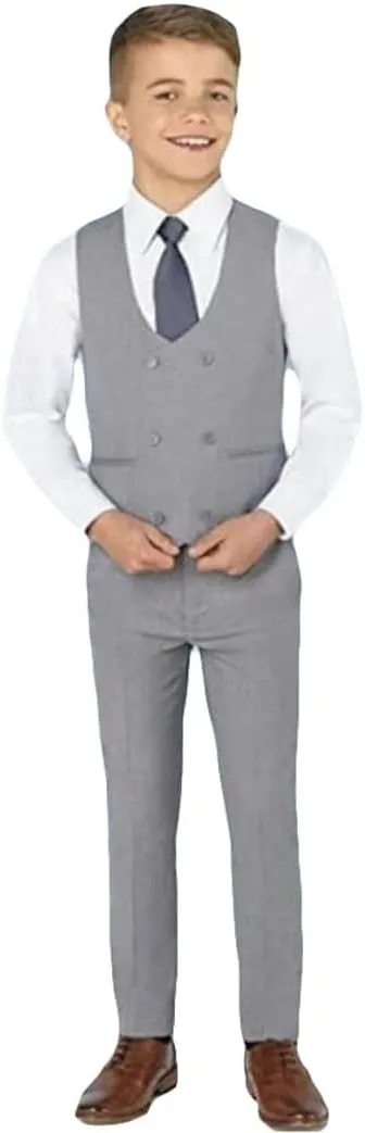 Slim Fit Suit for Boys Peak Lapel Boys Formal Suit Set Blazer Vest Pants Boys Party Suit Wedding Tuxedos