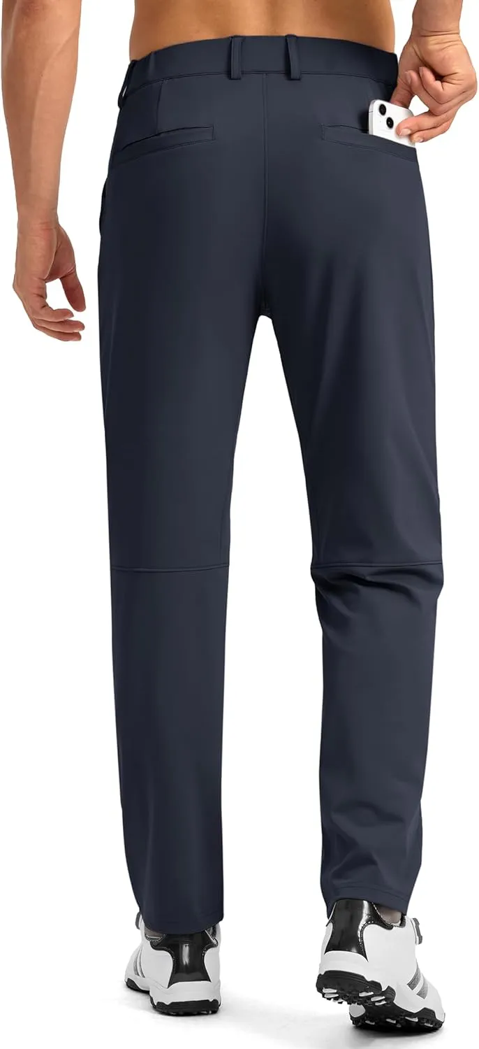 Soothfeel Men's Golf Pants with 5 Pockets Slim Fit Stretch Sweatpants Casual Travel Dress Work Pants for Men