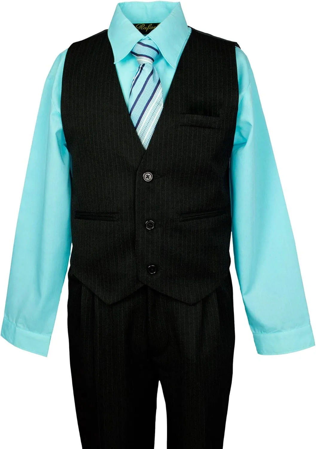 Spring Notion Big Boys' 5 Piece Pinstripe Vest Set