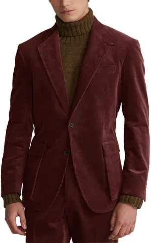 Suit for Men New Corduroy British-Style Suits Two Piece Blazer Pants Business Casual Suit Groomsmen