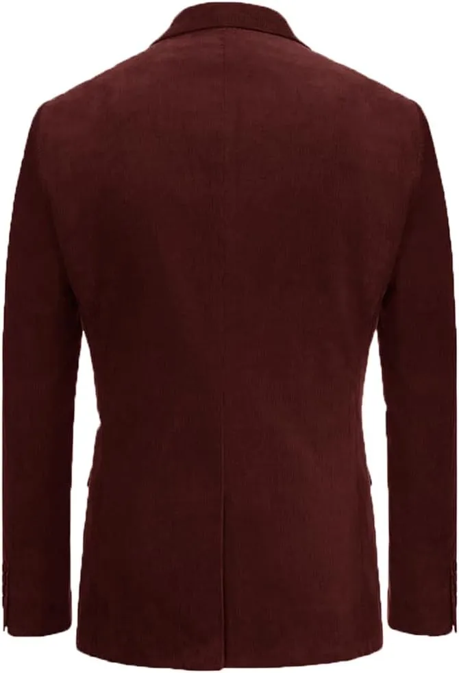 Suit for Men New Corduroy British-Style Suits Two Piece Blazer Pants Business Casual Suit Groomsmen
