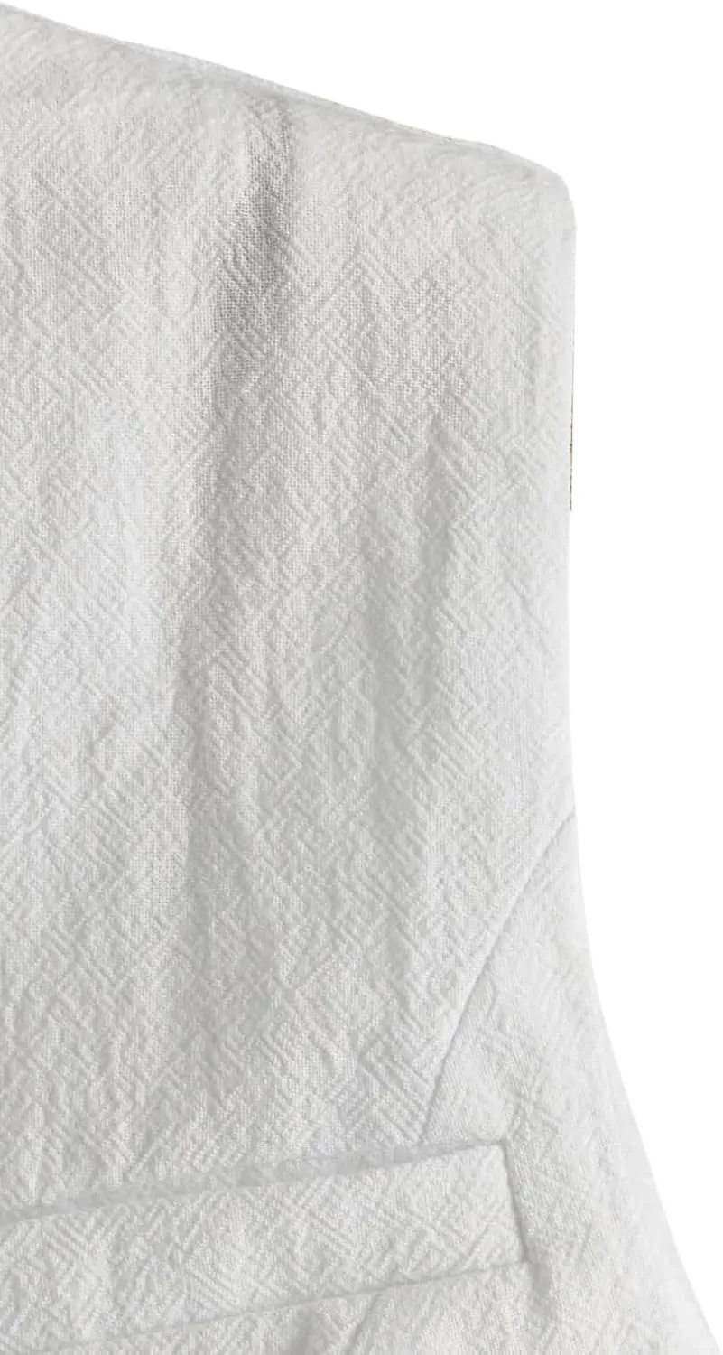 SweatyRocks Women's Casual Sleeveless V Neck Solid Button Front Crop Tank Top Blazer Vest