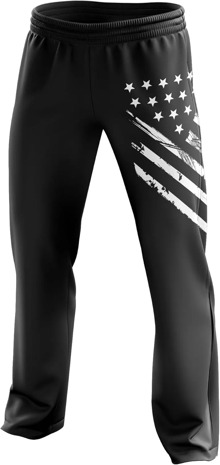Tactical Pro Supply American Flag Sweatpants - Bottom Sweat Pants Joggers for Men and Women Fitness Workout Athletic Pants