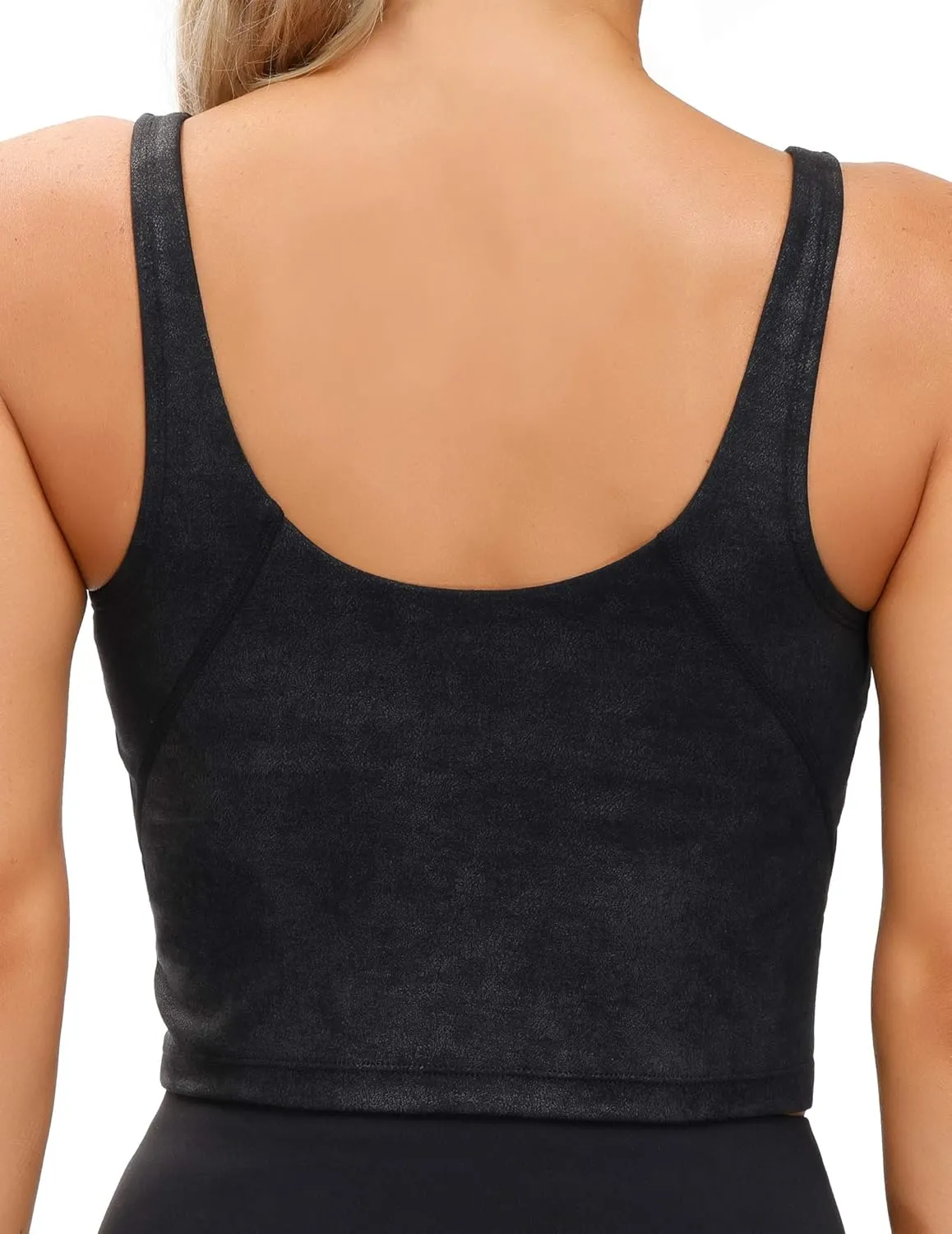 THE GYM PEOPLE Womens Camo Longline Sports Bra Wirefree Padded Medium Support Yoga Bras Gym Running Workout Tank Tops