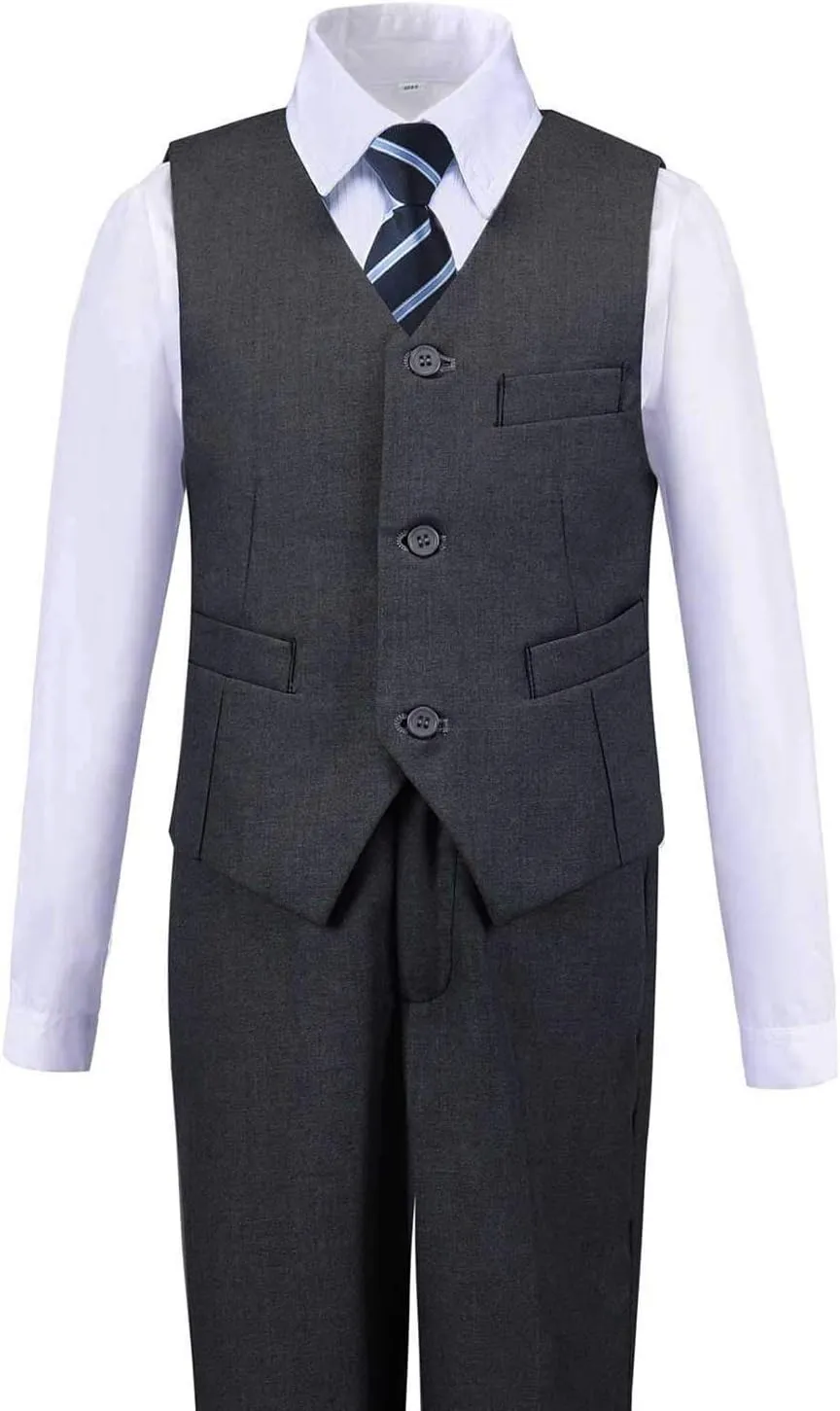 Toddler Boys Suit Kids Formal Dresswear Prom Tuxedo Children's Slim Fit Suits