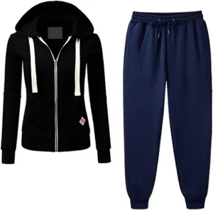 Two Piece Outfits for Women Tracksuit Sweat Suits Workout Jogging Sets Zip Up Hoodies and Sweatpants with Pockets