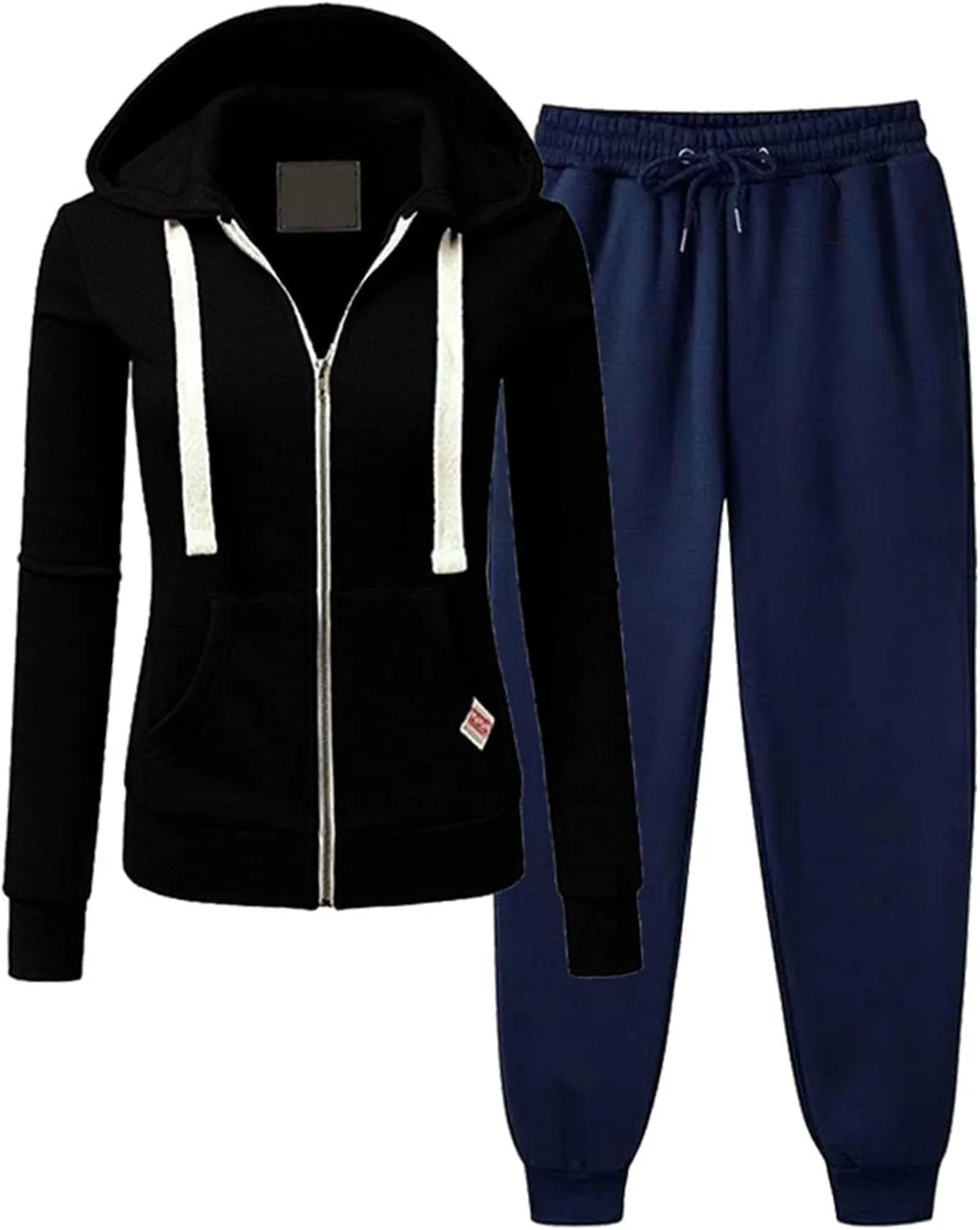 Two Piece Outfits for Women Tracksuit Sweat Suits Workout Jogging Sets Zip Up Hoodies and Sweatpants with Pockets