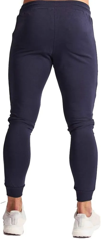 Wangdo Men's Joggers Sweatpants Gym Training Workout Pants Slim Fit with Zipper Pockets