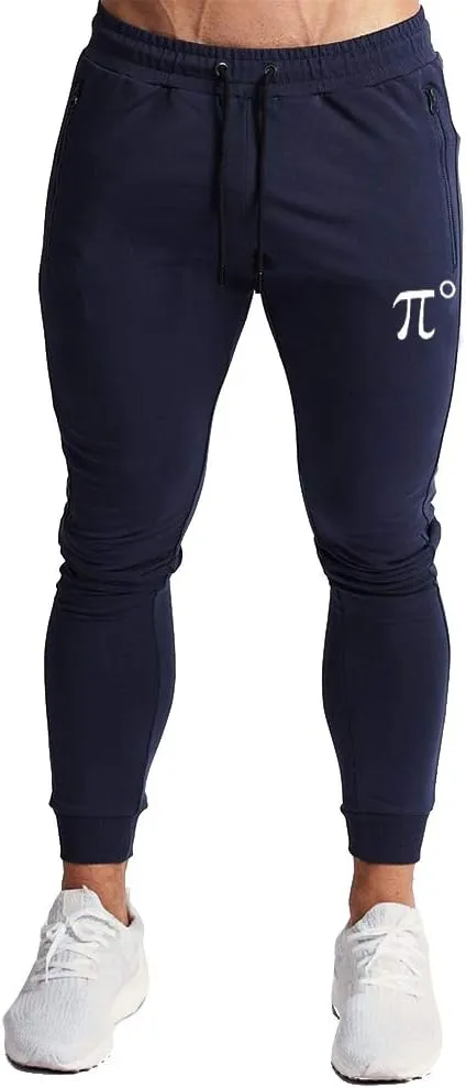 Wangdo Men's Joggers Sweatpants Gym Training Workout Pants Slim Fit with Zipper Pockets