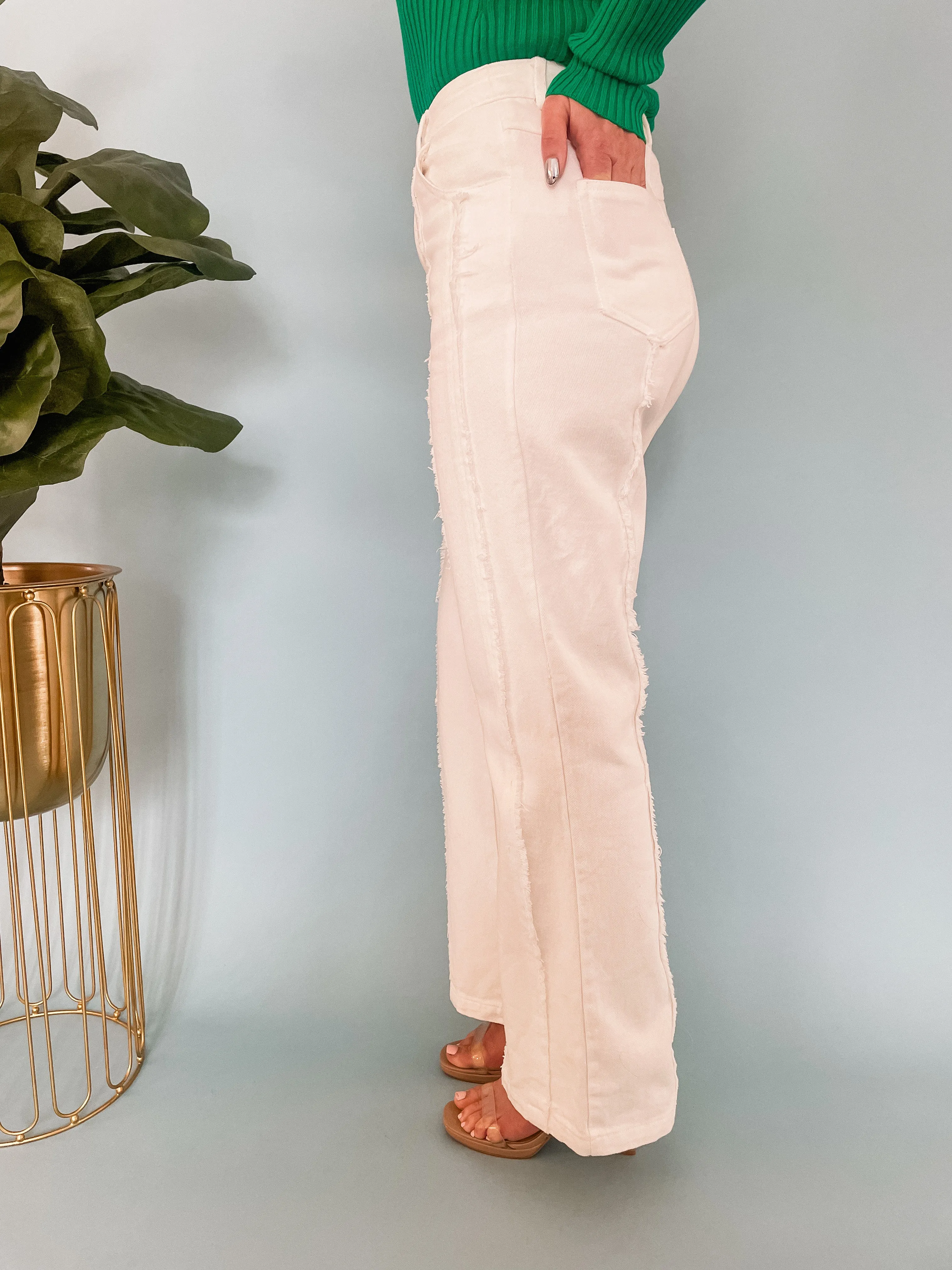White Seam Pants