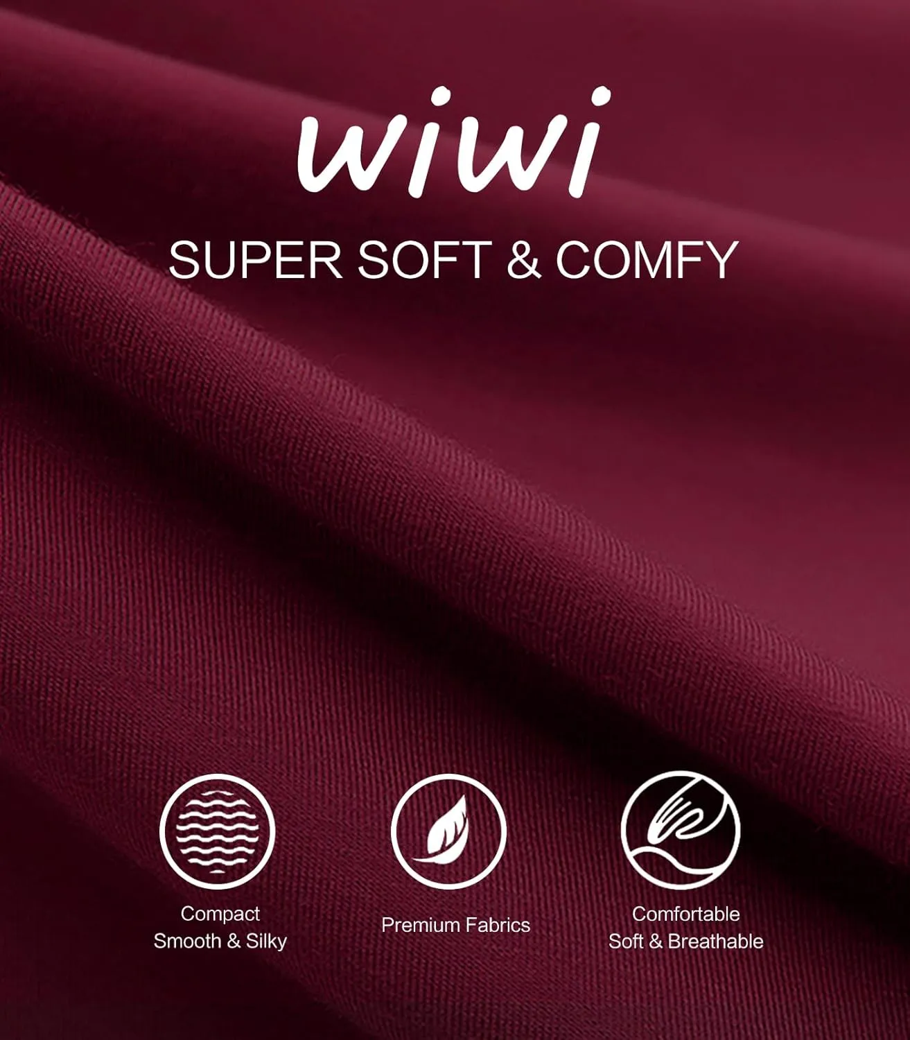 WiWi Women's Pajama Tops Soft Crew Neck Sleep Shirt Loose Short Sleeves T-Shirt Viscose from Bamboo S-XXL