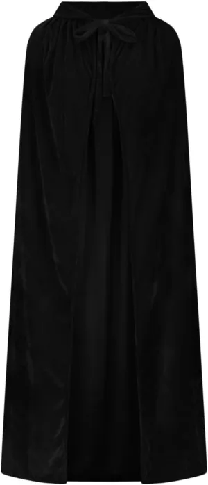 Wizard Robe Velvet Hooded Witch Cloak Unisex Medieval Renaissance Hood Cape Halloween Cosplay Adult Coat Top
