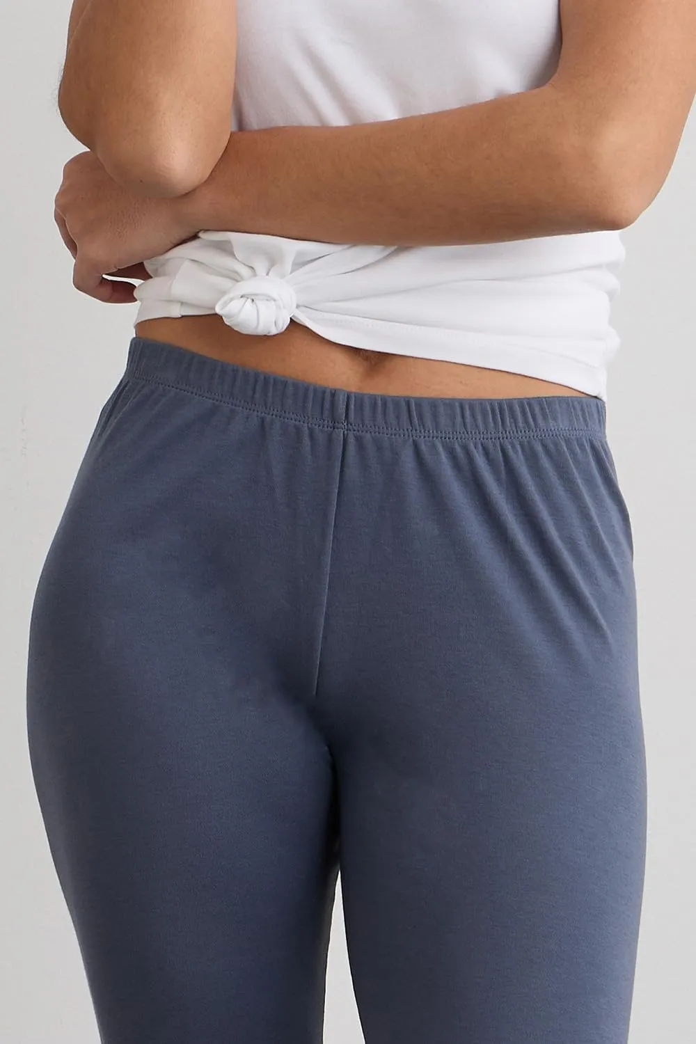 Women's 100% Organic Pima Cotton Leggings Pants - Ankle Length - 26" Inseam