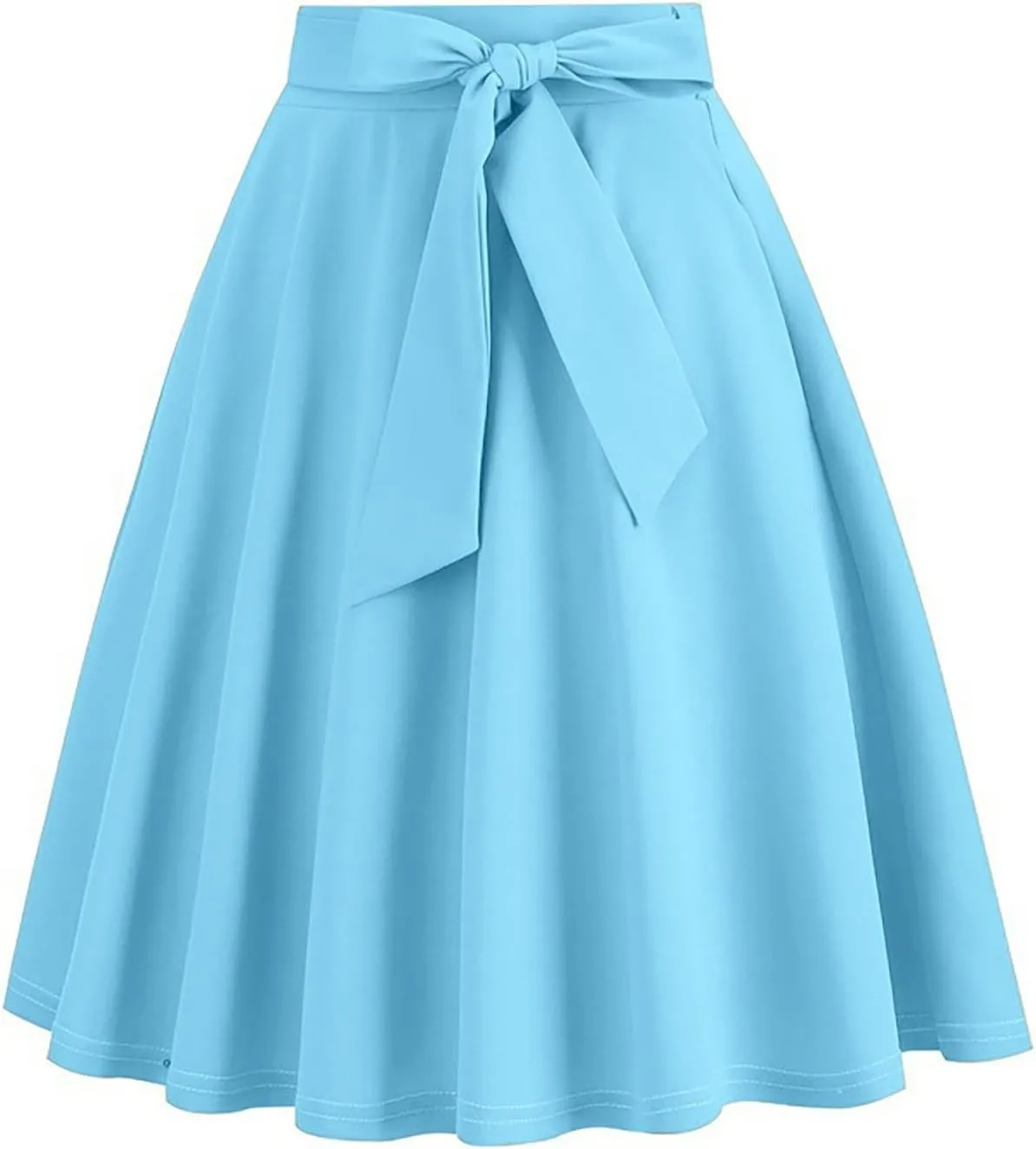 Women's High Waist A-Line Pockets Skirt Skater Flared Midi Skirt Vinage Skirt Coctail Party Short Skirts