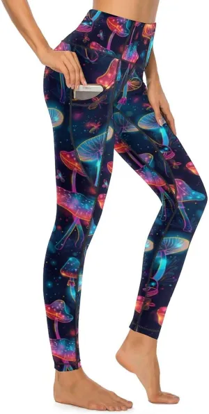 Women's High Waist Tummy Control Yoga Pants with Pockets Workout Leggings
