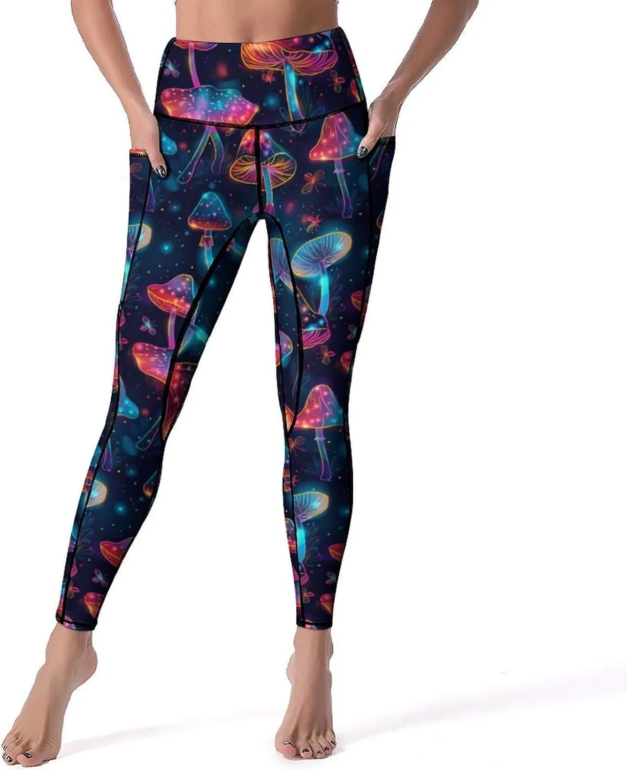 Women's High Waist Tummy Control Yoga Pants with Pockets Workout Leggings