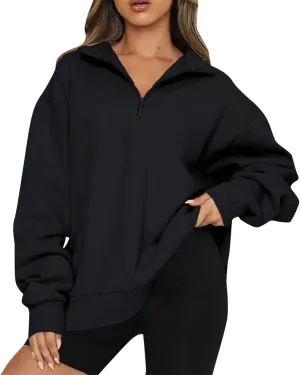 Womens Oversized Sweatshirts Hoodies Half Zip Pullover Fall Fashion Outfits 2023 Y2k Clothes